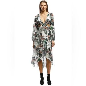 Suboo Xenia Cut Out Animal Print Dress XS